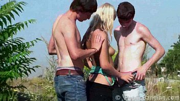 gangbang public big tits sex orgy risky with Slim pornstar teen kitty cat shows her cunny